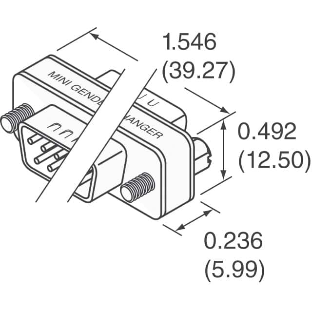 GCLP15M15M NorComp Inc.  D-Sub D-Shaped Connector Adapters